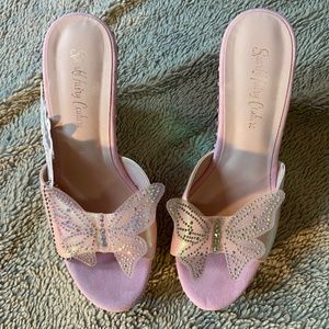 BUTTERFLY FAIRY WEDGE PINK STUDDED IRIDESCENT